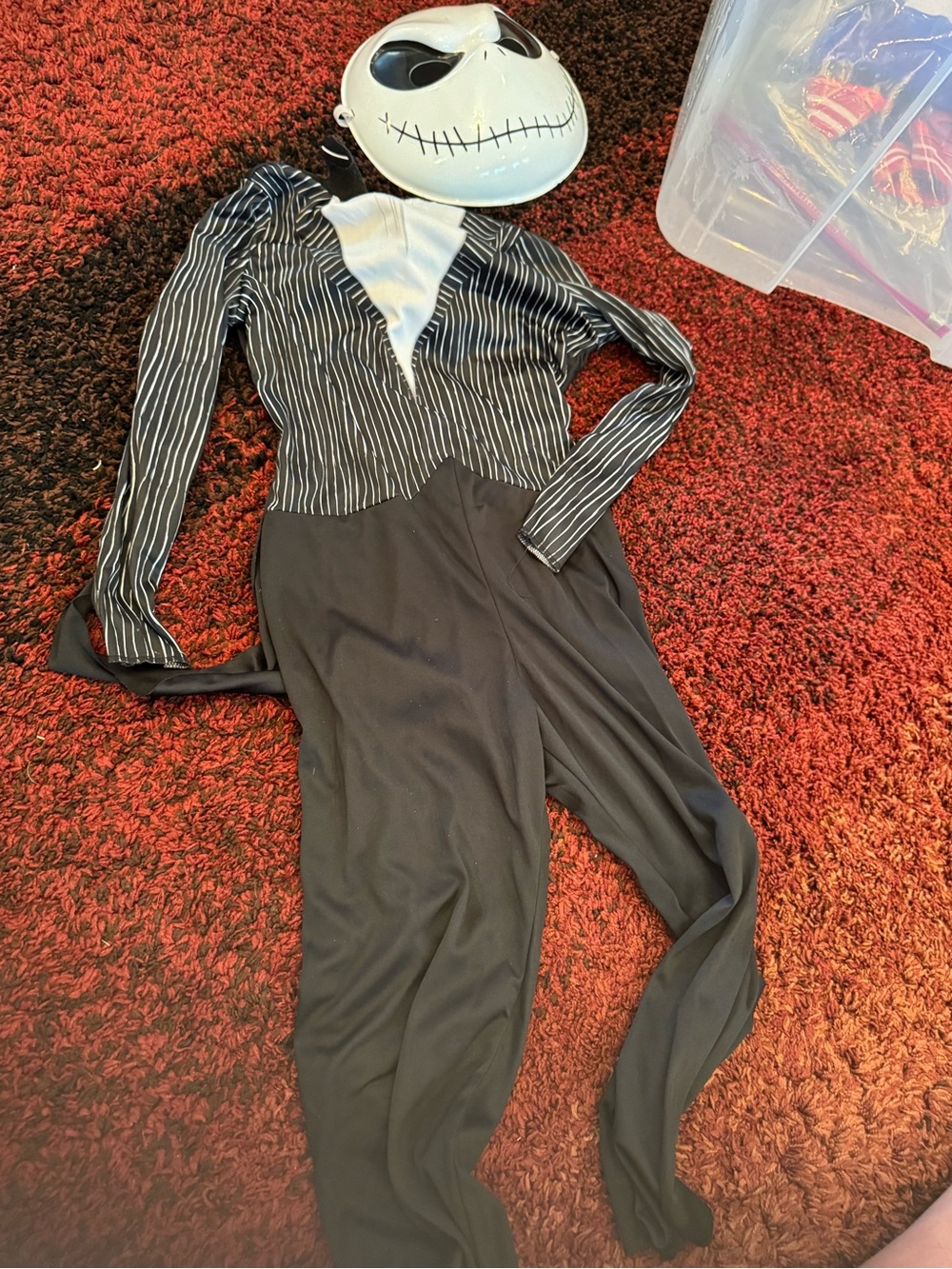 🎃 Disney Nightmare Before Christmas Jack Skellington Costume Size 4-6 🖤🤍